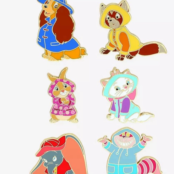 Disney Animals in Raincoats Blind Box Enamel Pin - 3 pack - Picture 2 of 2